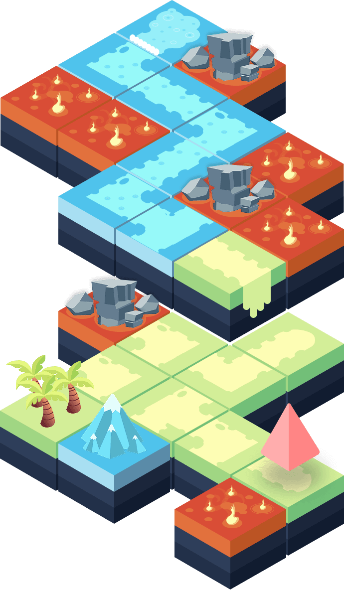 Riomaker — an isometric puzzle of river tiles